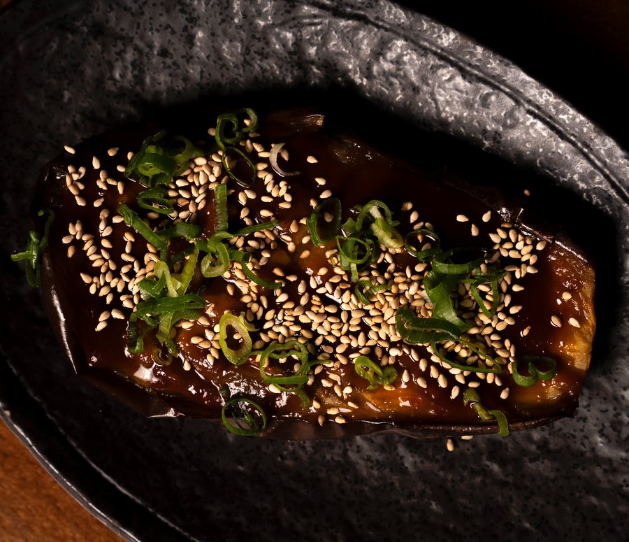 Nasu dengaku : aubergine rôtie, miso caramélisé — Shin Izakaya